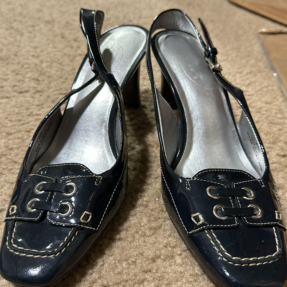 Talbots Genuine Leather Slingback Heels